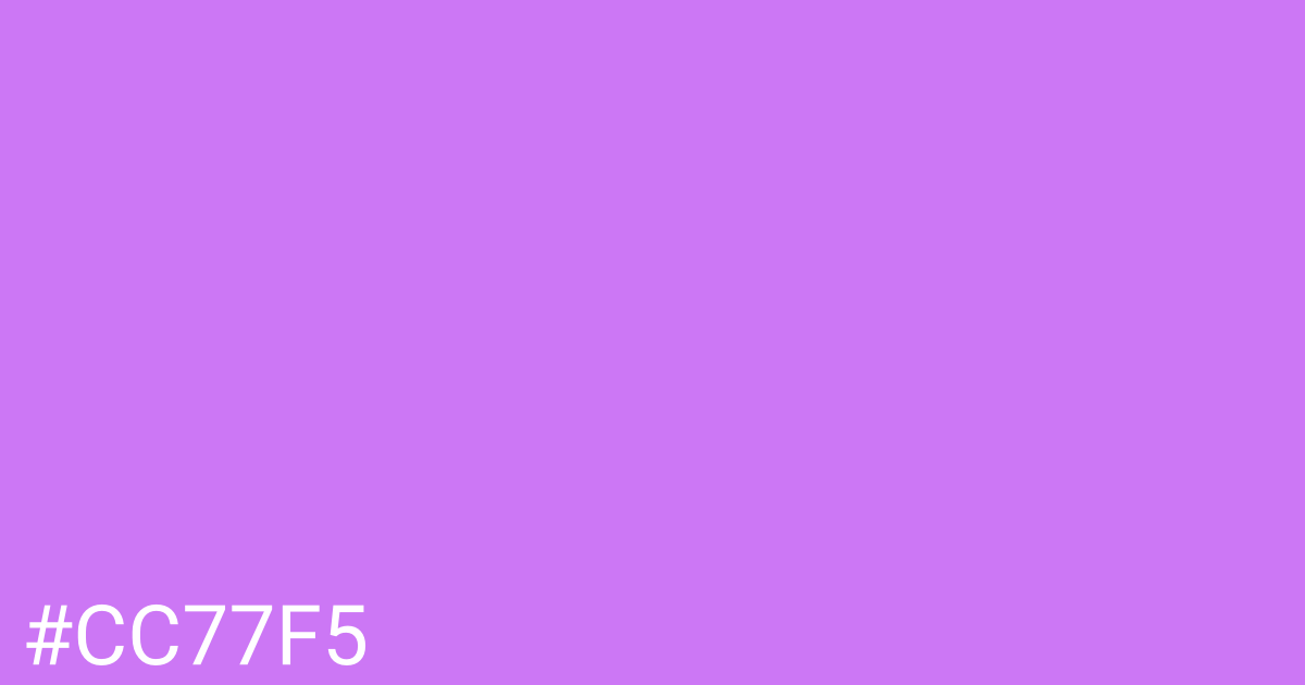 Hex color #cc77f5 graphic