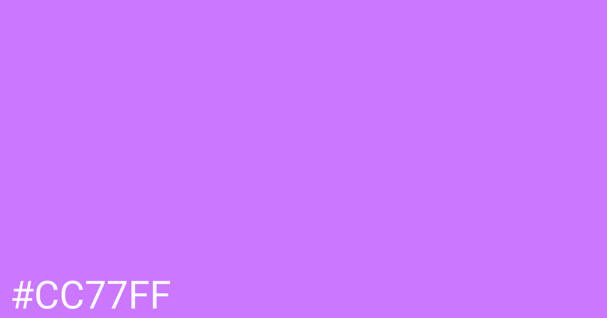 Hex color #cc77ff graphic