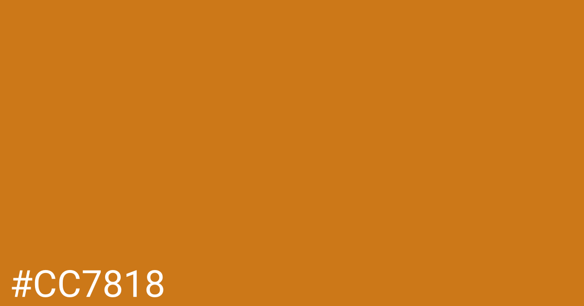Hex color #cc7818 graphic