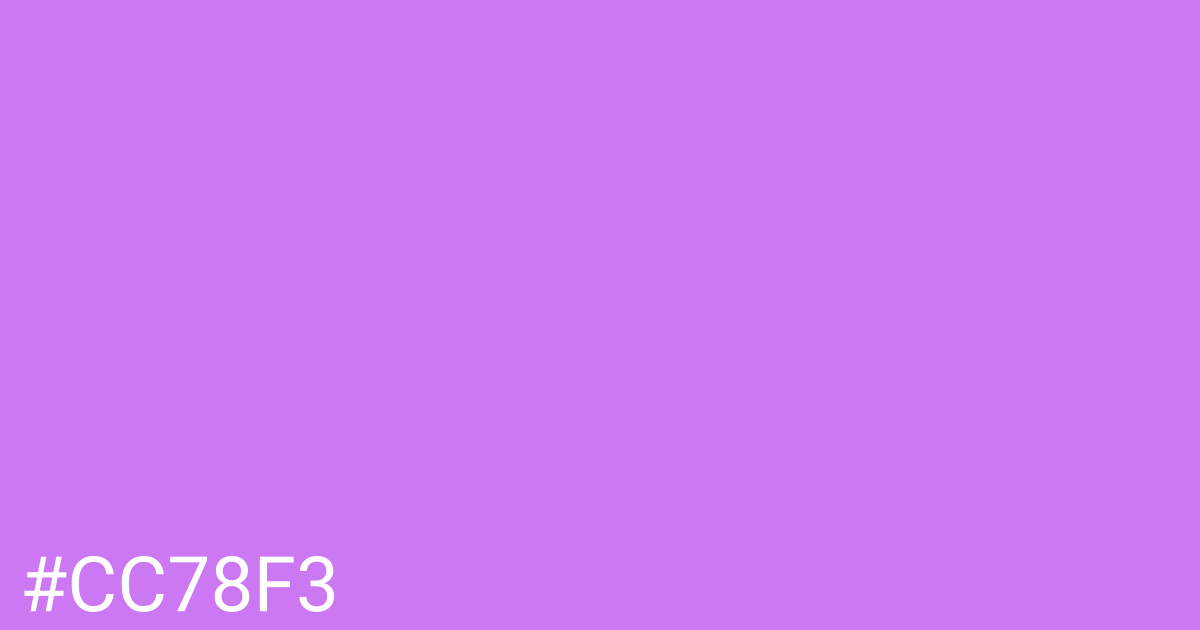 Hex color #cc78f3 graphic