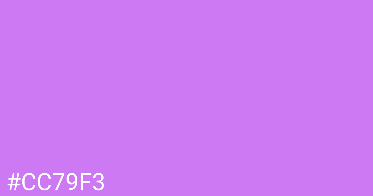 Hex color #cc79f3 graphic