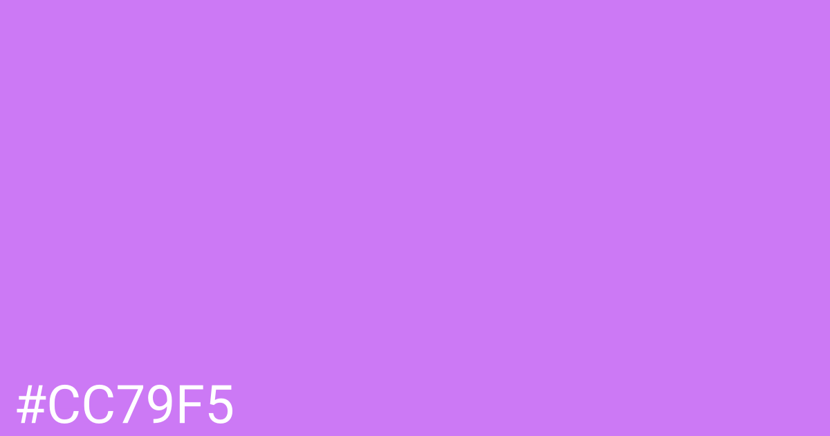 Hex color #cc79f5 graphic