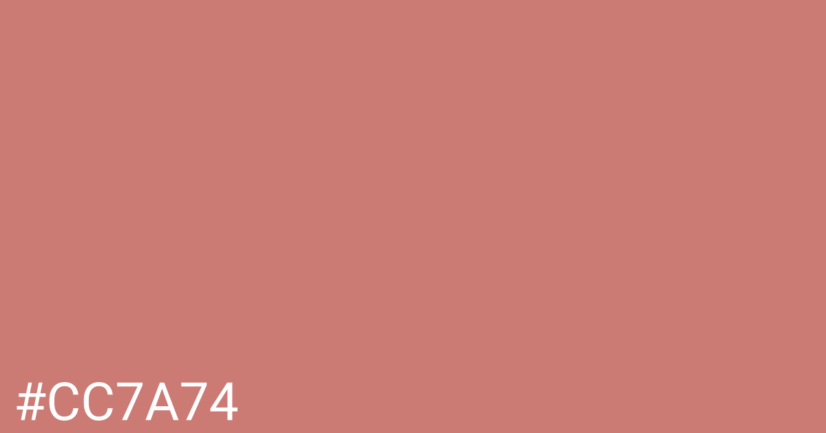 Hex color #cc7a74 graphic