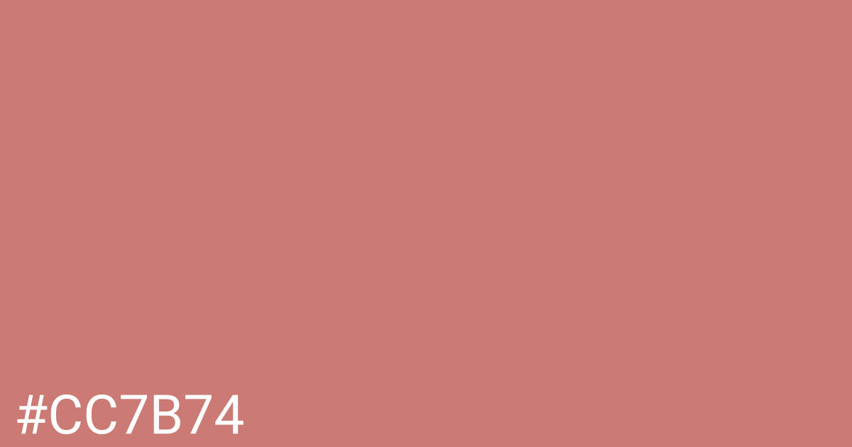 Hex color #cc7b74 graphic