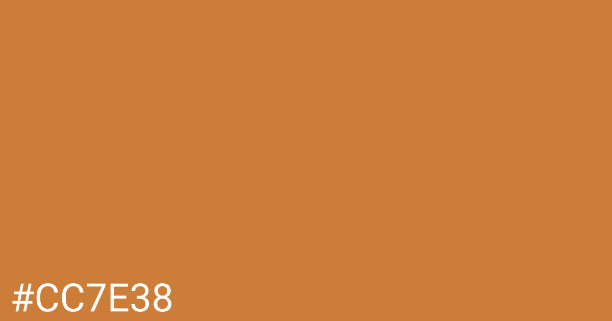 Hex color #cc7e38 graphic