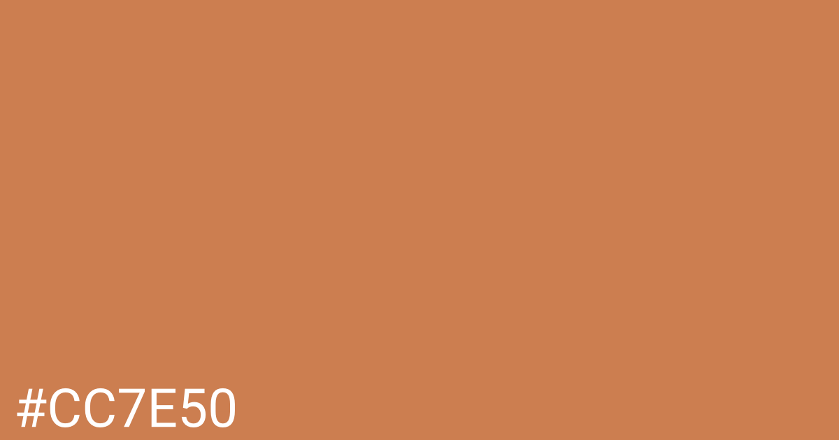 Hex color #cc7e50 graphic