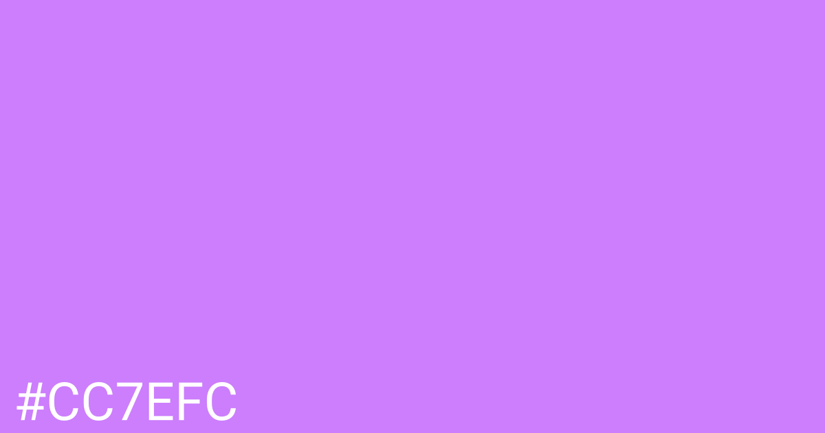 Hex color #cc7efc graphic