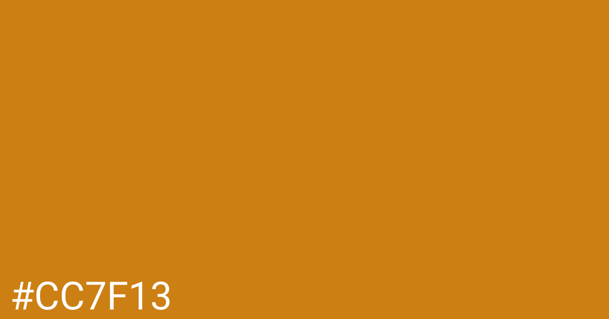 Hex color #cc7f13 graphic