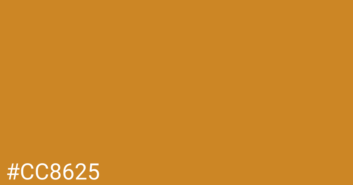 Hex color #cc8625 graphic