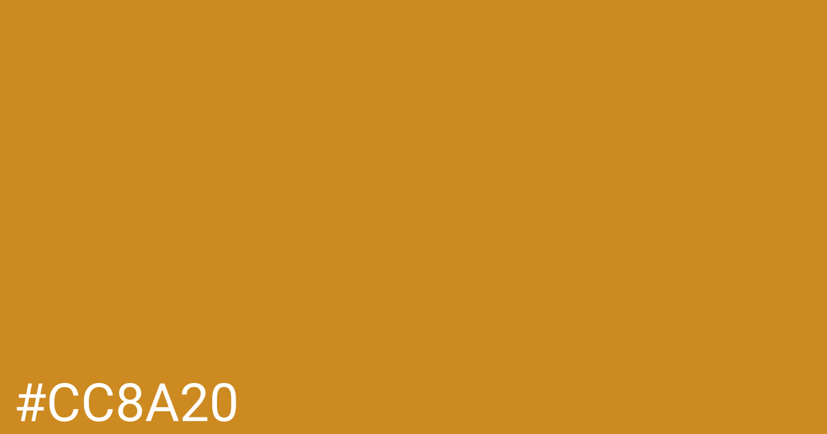 Hex color #cc8a20 graphic