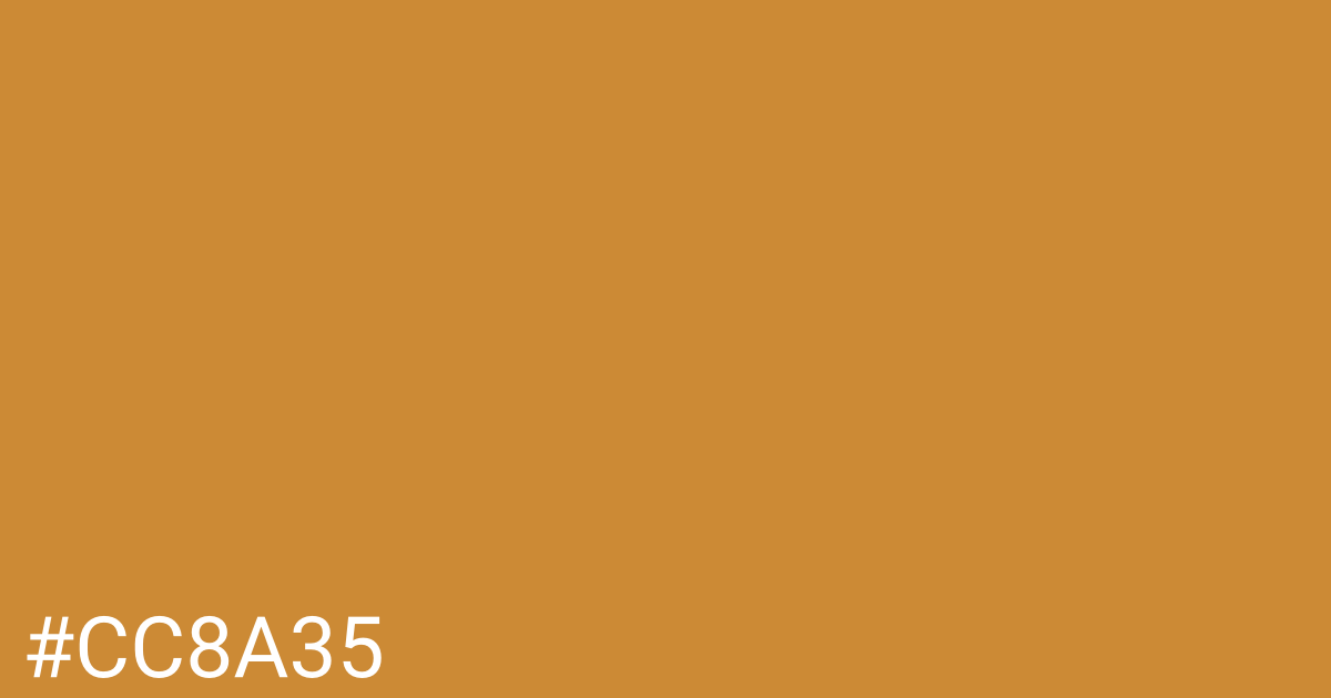 Hex color #cc8a35 graphic