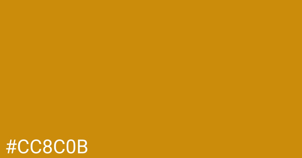 Hex color #cc8c0b graphic