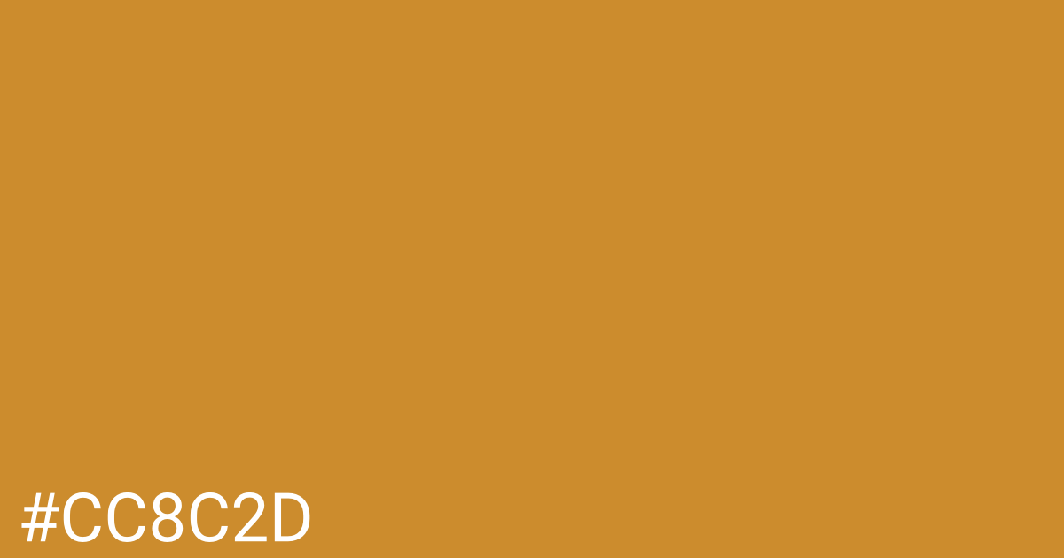 Hex color #cc8c2d graphic