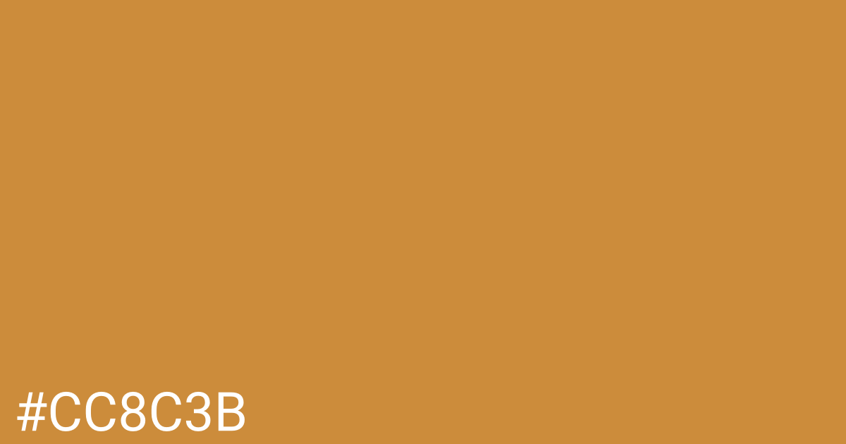 Hex color #cc8c3b graphic