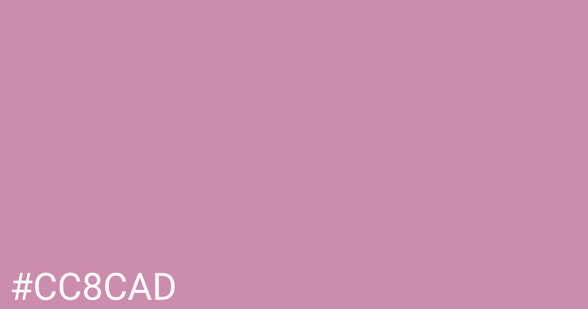 Hex color #cc8cad graphic