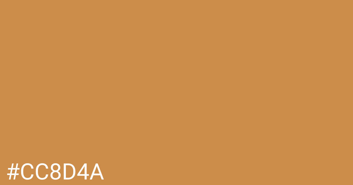 Hex color #cc8d4a graphic