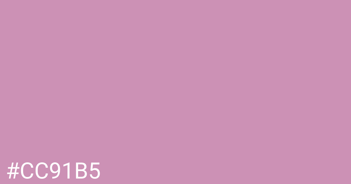 Hex color #cc91b5 graphic