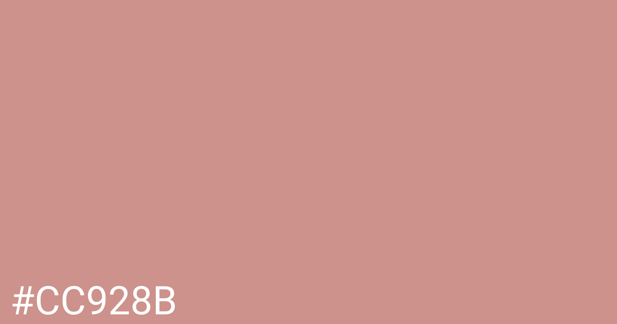 Hex color #cc928b graphic