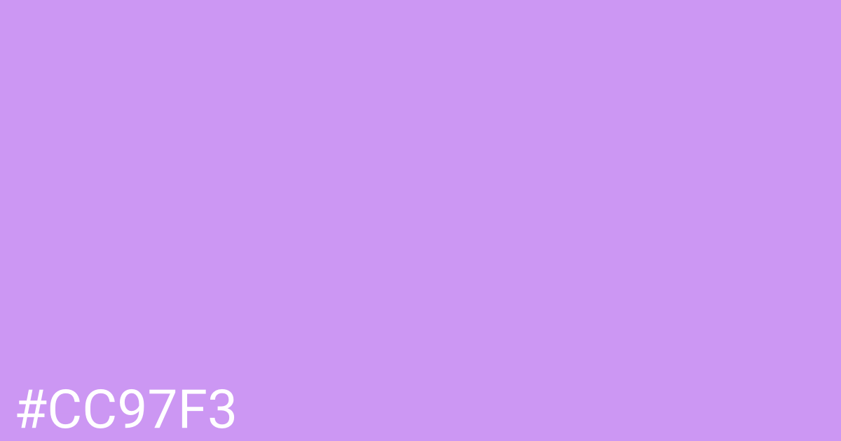 Hex color #cc97f3 graphic