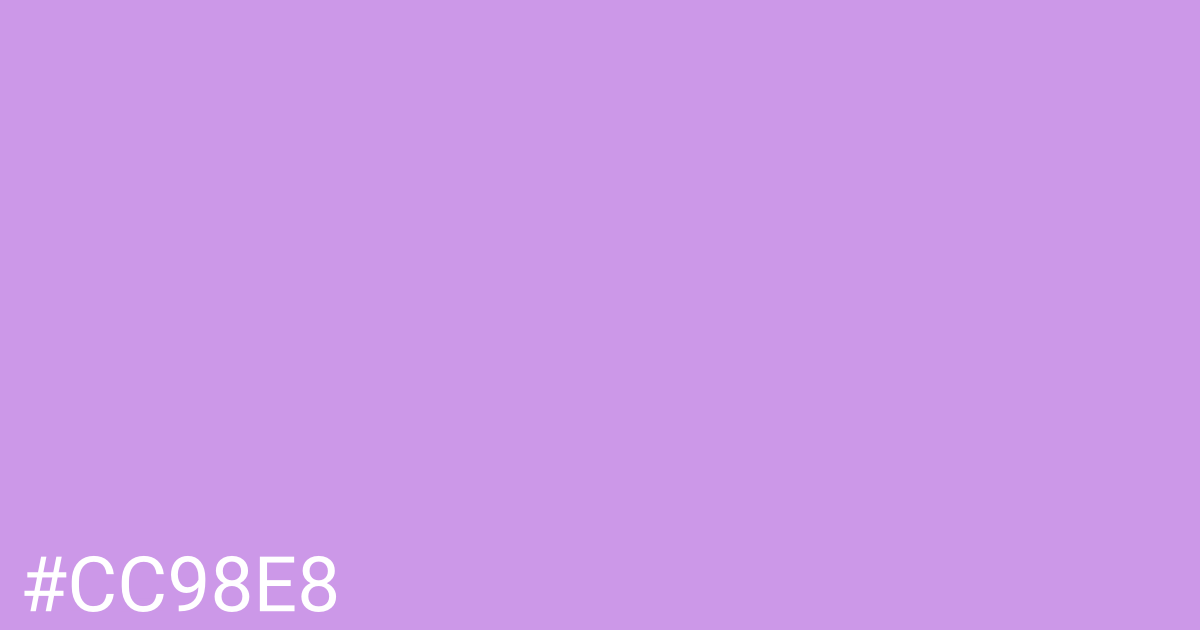 Hex color #cc98e8 graphic