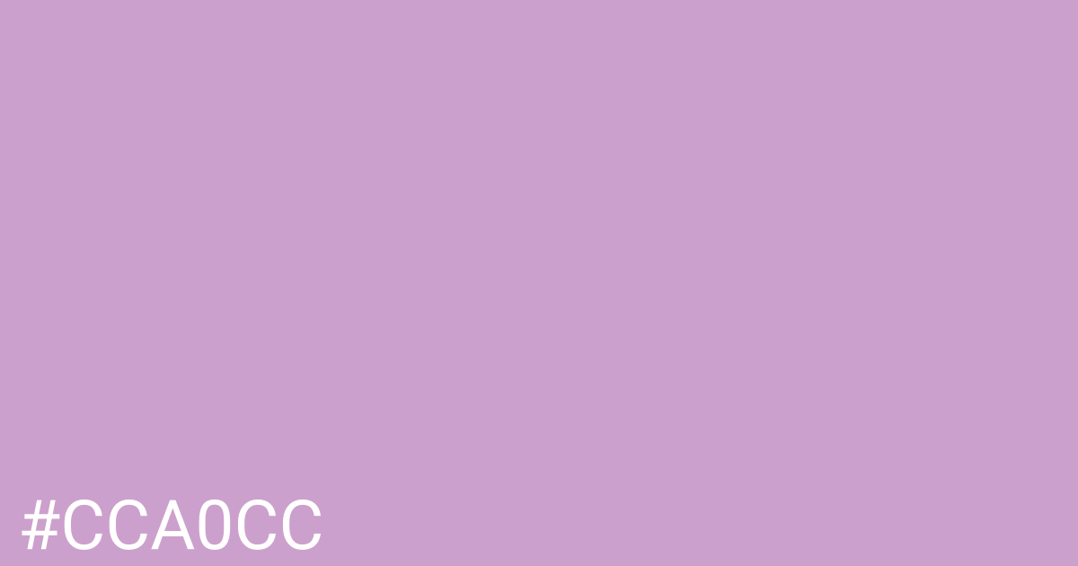 Hex color #cca0cc graphic