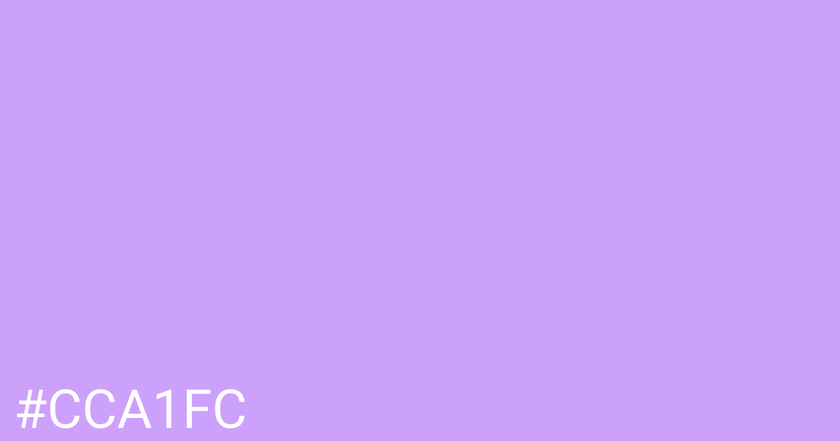 Hex color #cca1fc graphic