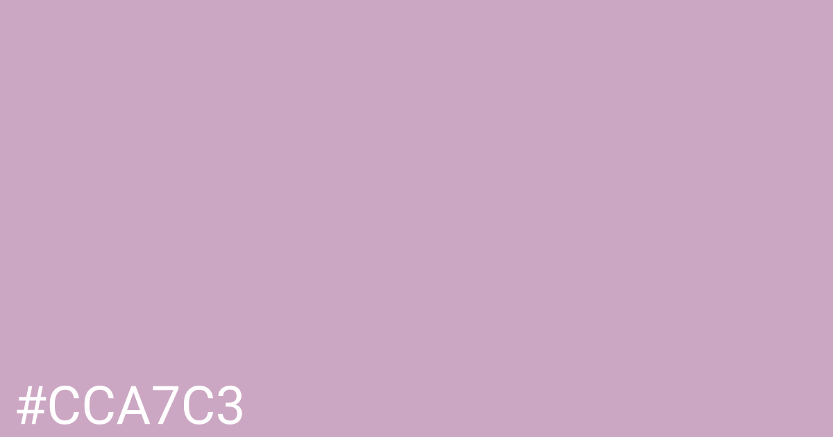 Hex color #cca7c3 graphic