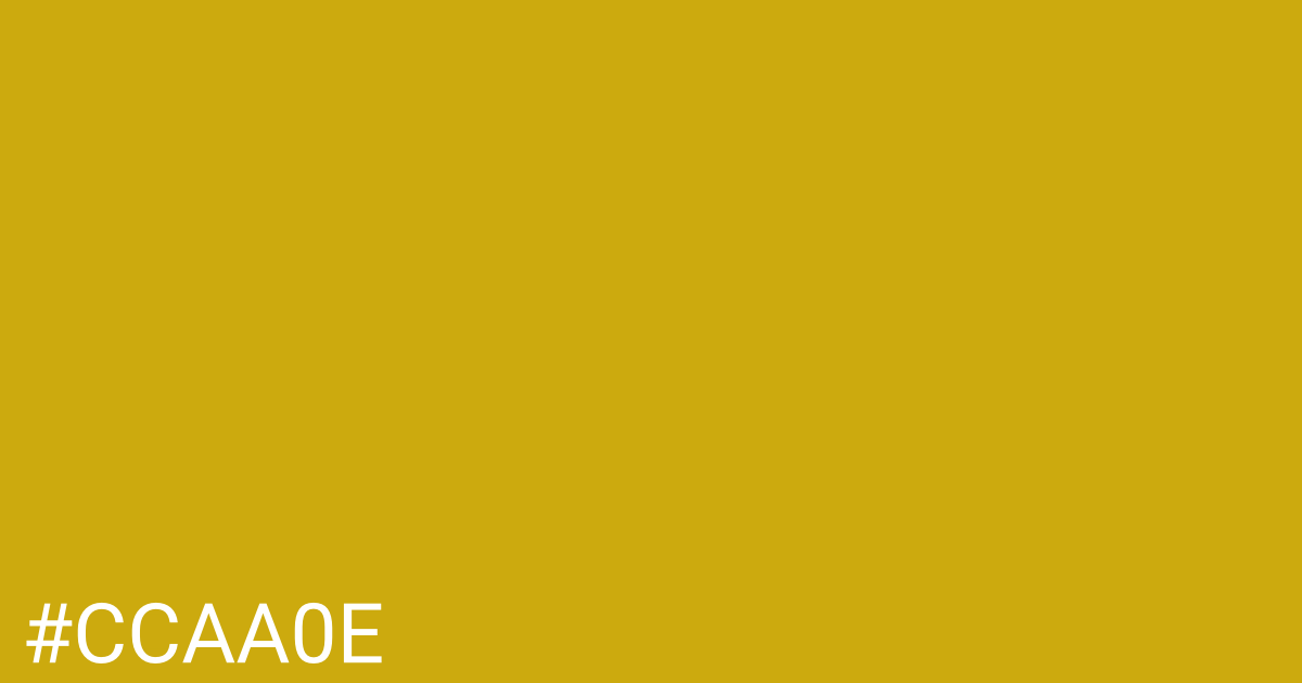 Hex color #ccaa0e graphic