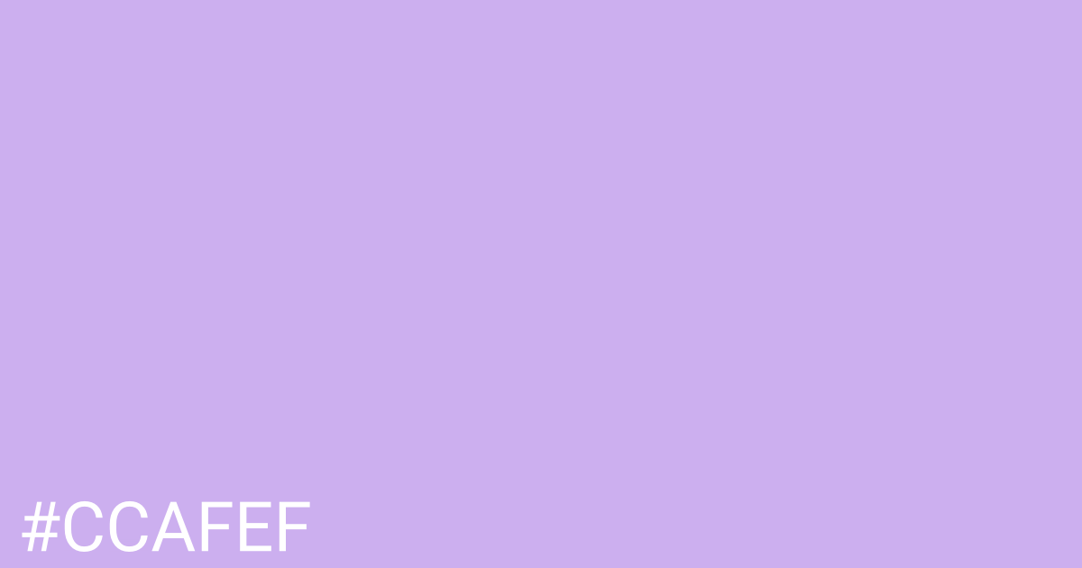 Hex color #ccafef graphic
