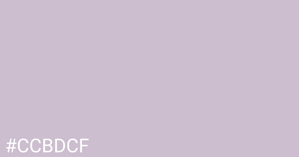 Hex color #ccbdcf graphic