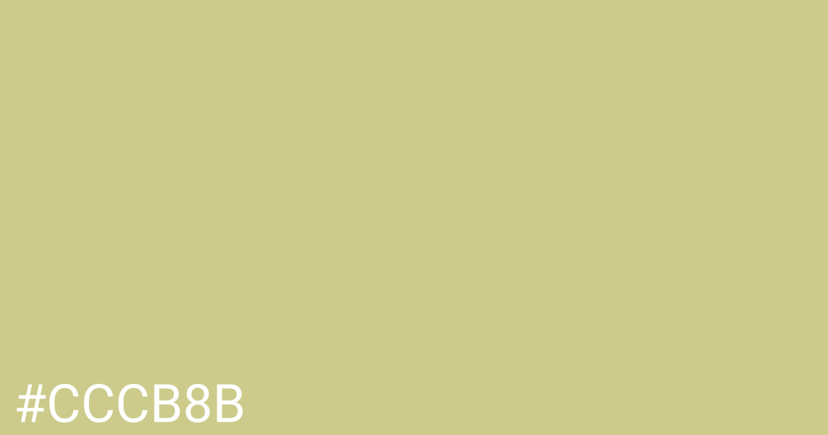 Hex color #cccb8b graphic