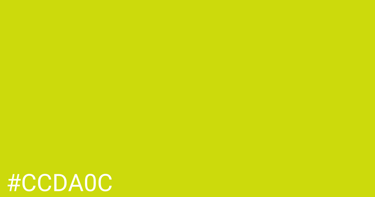 Hex color #ccda0c graphic