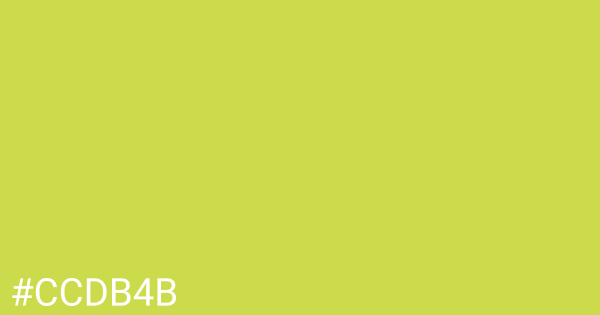 Hex color #ccdb4b graphic