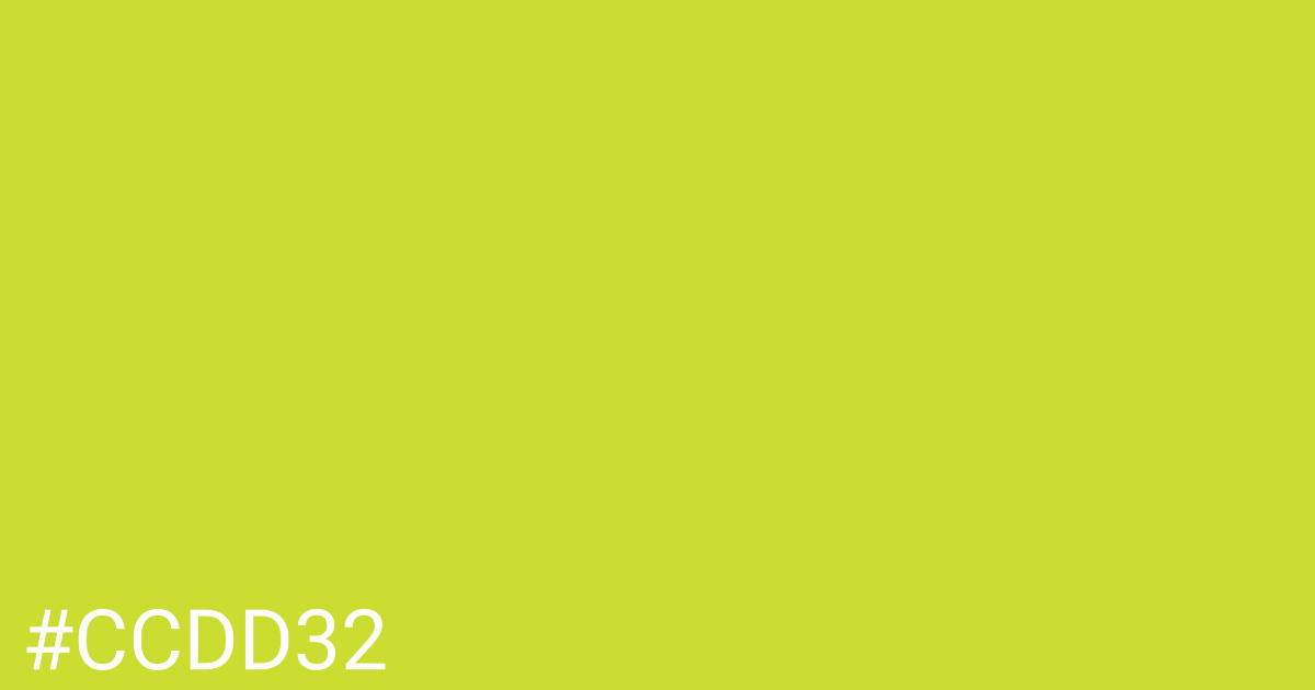 Hex color #ccdd32 graphic