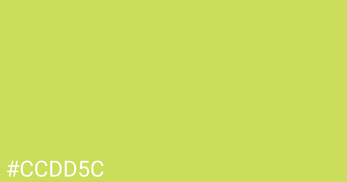 Hex color #ccdd5c graphic