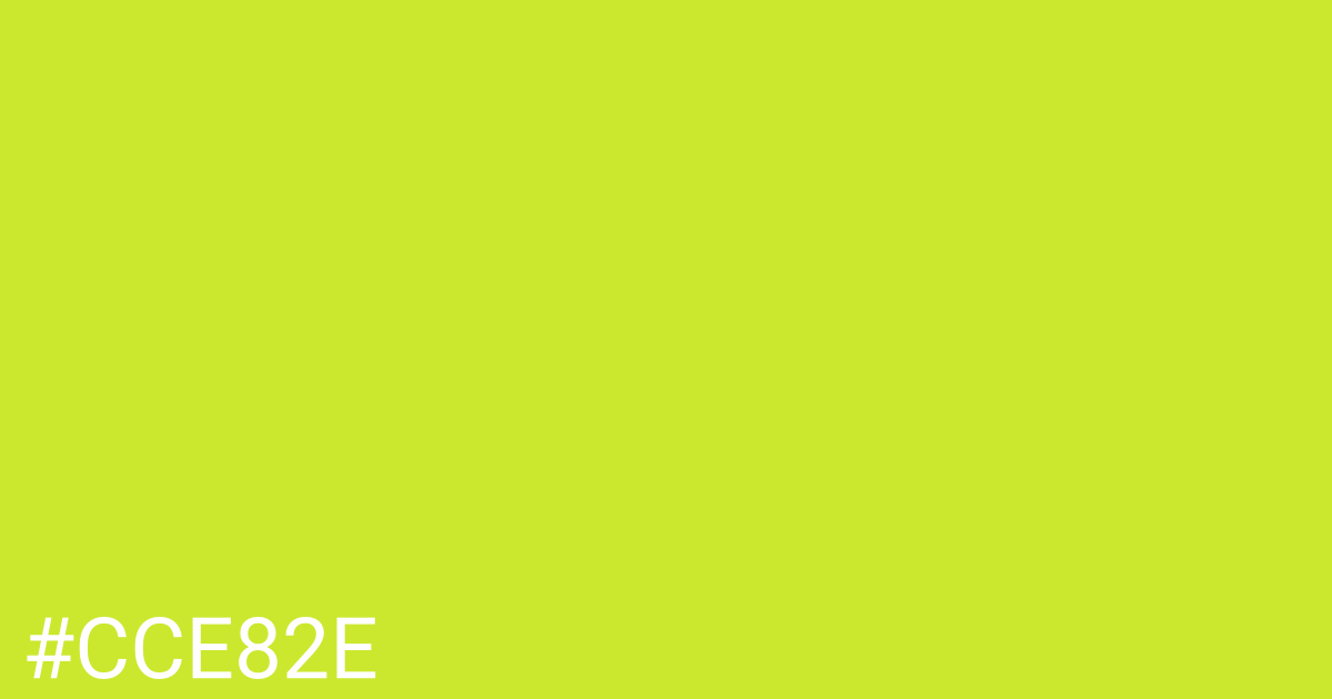 Hex color #cce82e graphic