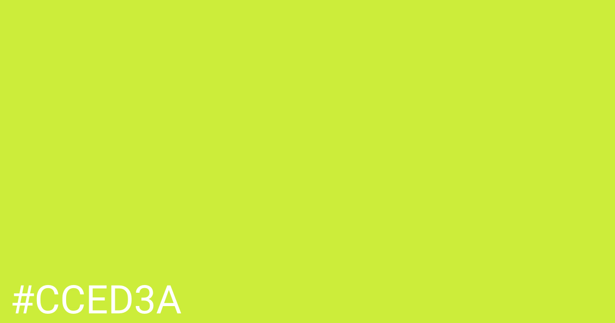 Hex color #cced3a graphic