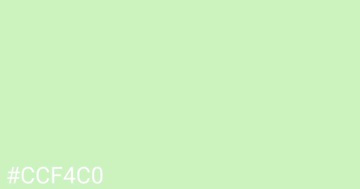 Hex color #ccf4c0 graphic