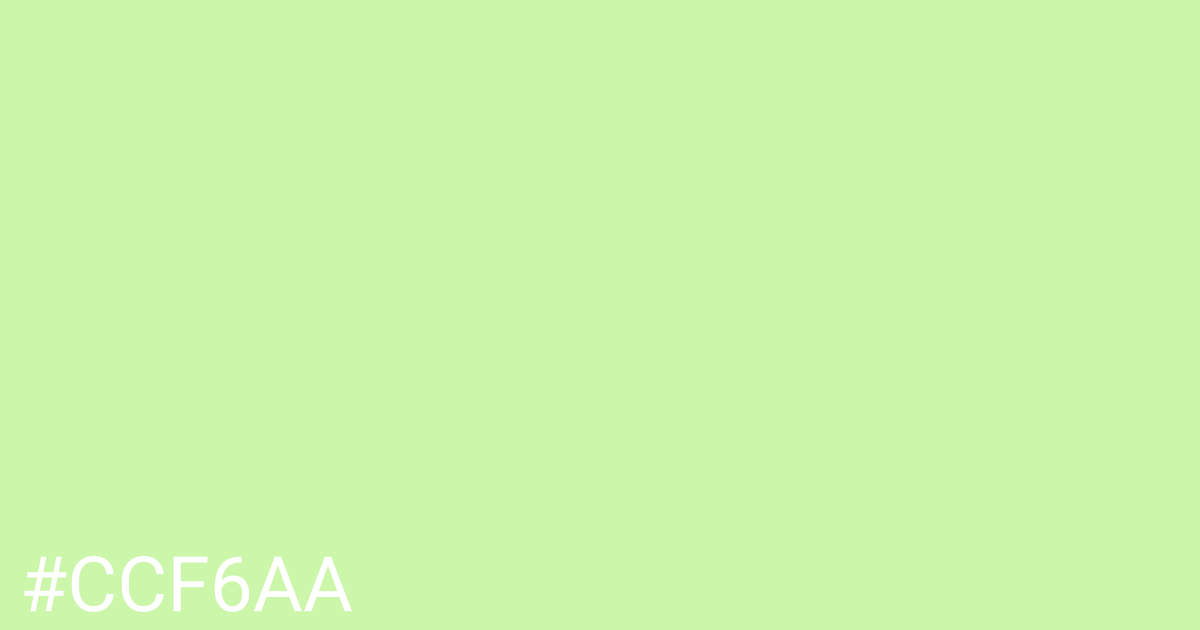 Hex color #ccf6aa graphic