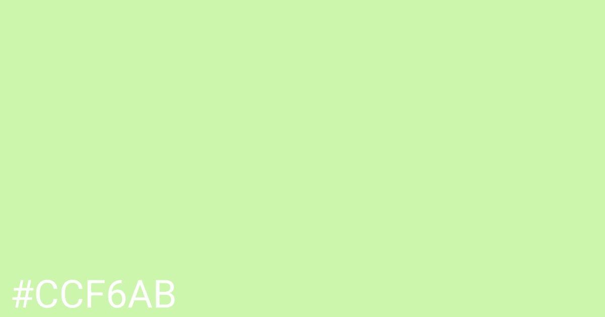 Hex color #ccf6ab graphic