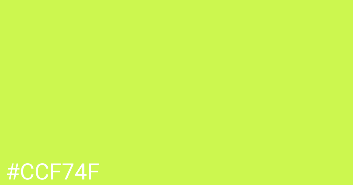 Hex color #ccf74f graphic