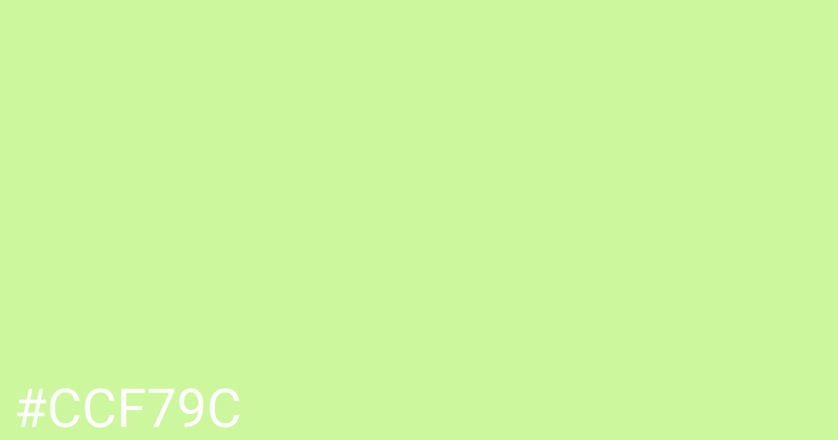 Hex color #ccf79c graphic