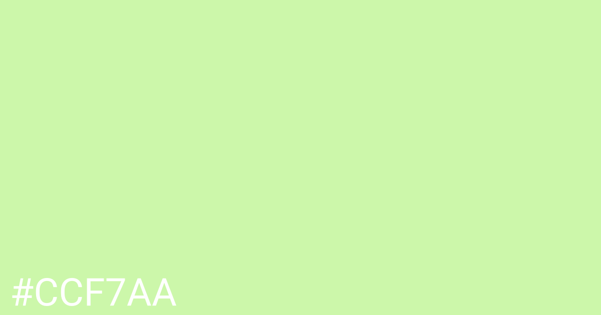 Hex color #ccf7aa graphic