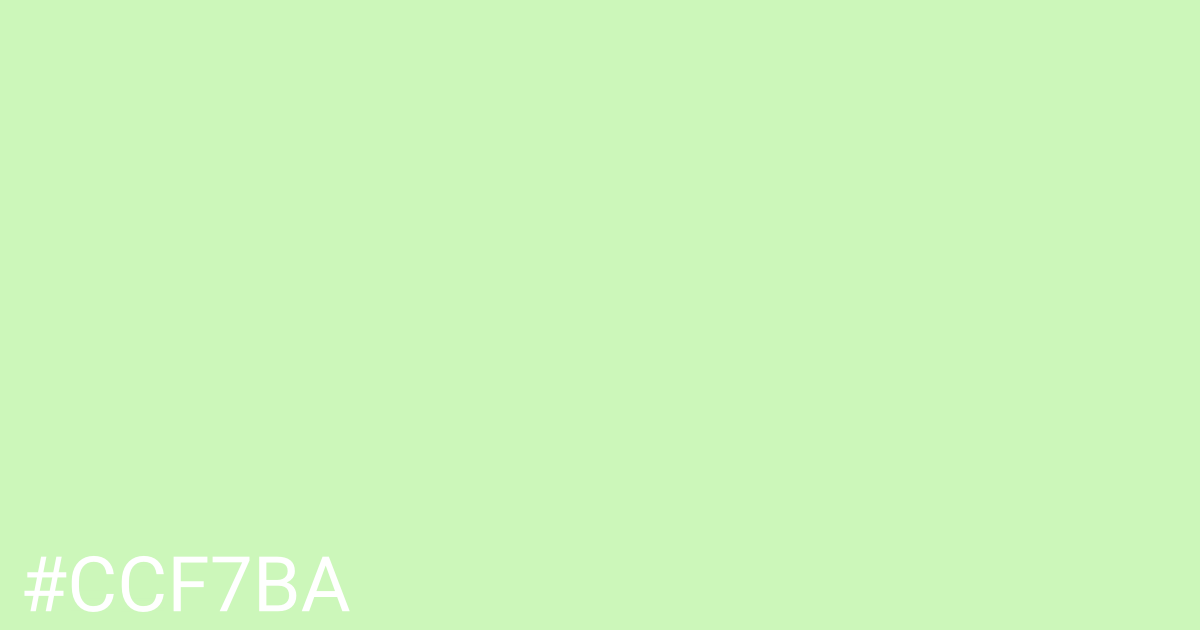 Hex color #ccf7ba graphic