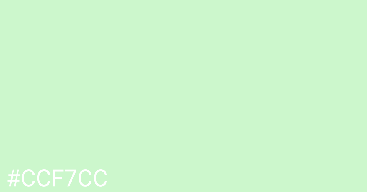 Hex color #ccf7cc graphic