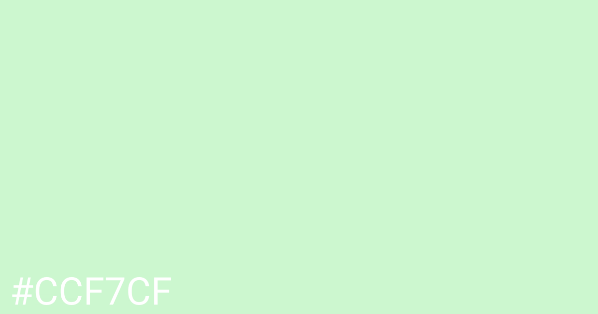 Hex color #ccf7cf graphic