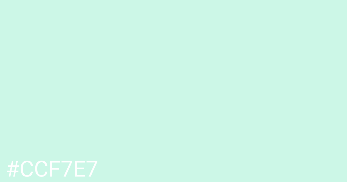 Hex color #ccf7e7 graphic