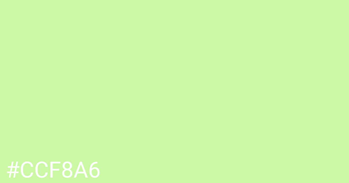 Hex color #ccf8a6 graphic