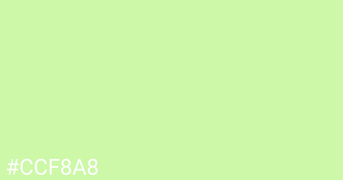 Hex color #ccf8a8 graphic