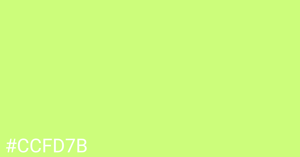 Hex color #ccfd7b graphic